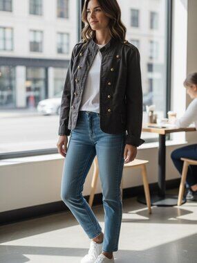 Periscope Brand Double-Row Button Jacket Vintage S